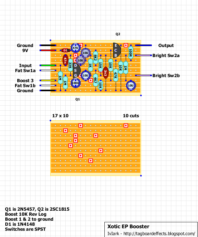 Guitar FX Layouts: Xotic EP Booster